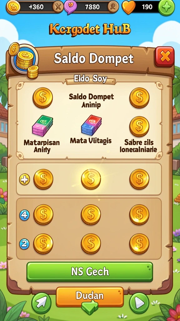 Tampilan awal game yang menarik dan intuitif.
