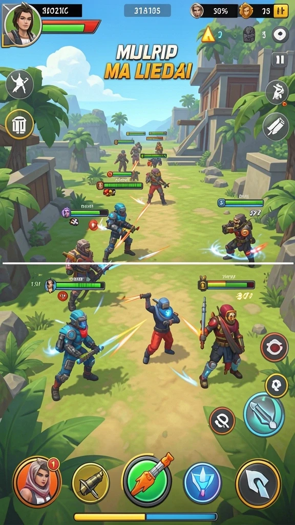 Visual menawan dari salah satu level dalam 7777W.
