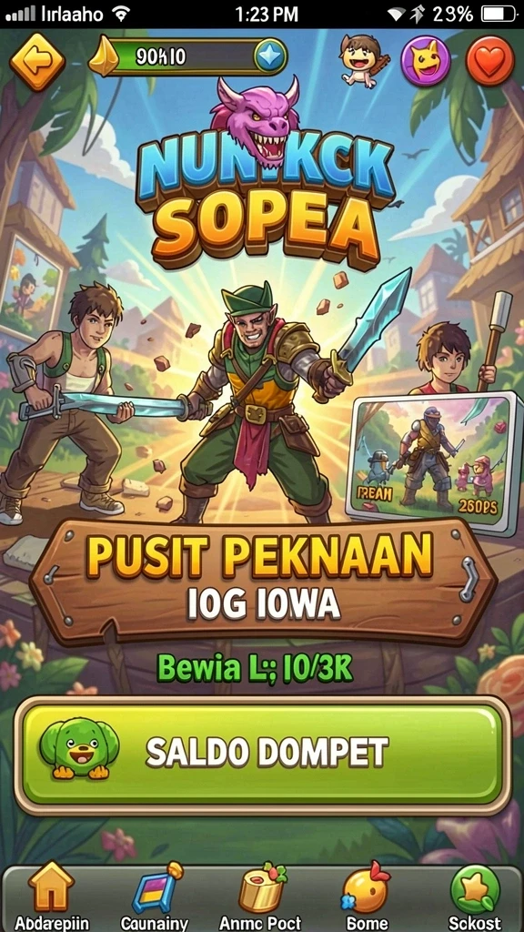 Grafis permainan yang menarik dan penuh warna.
