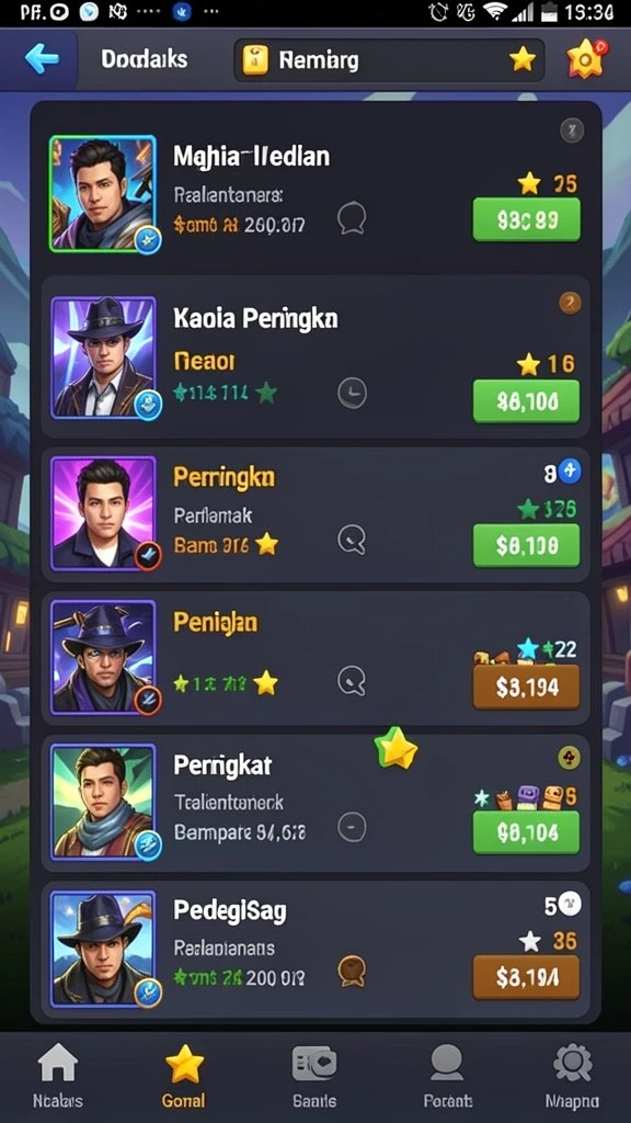 Karakter dan skin yang bervariasi.