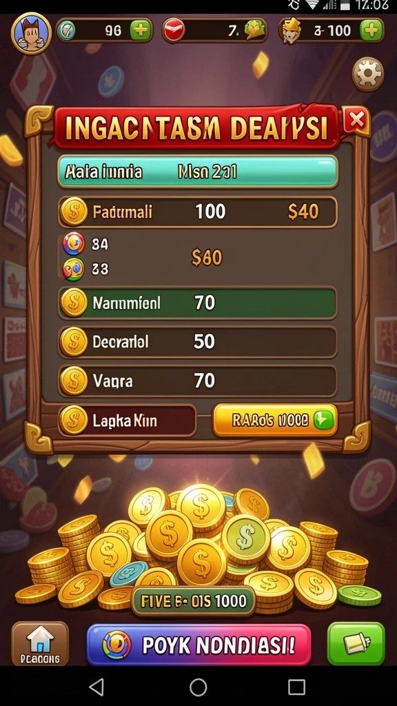 Bonus menarik yang tersedia di setiap putaran permainan.