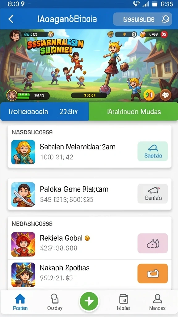 Tampilan menu utama yang menarik dan mudah dinavigasi.