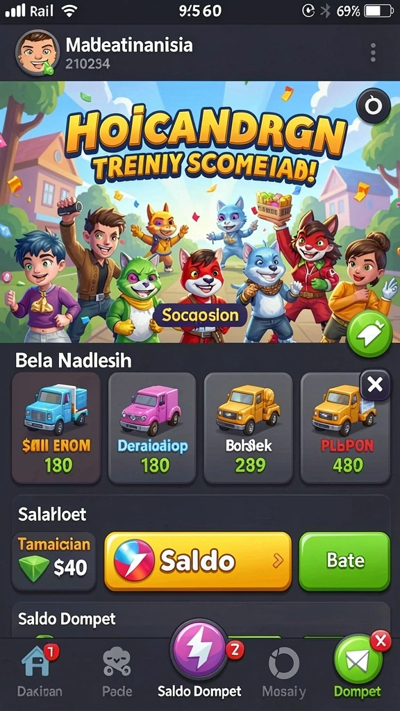 Karakter unik dengan kemampuan masing-masing yang menarik.