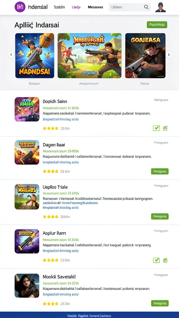 Tampilan antarmuka yang menarik dan user-friendly.