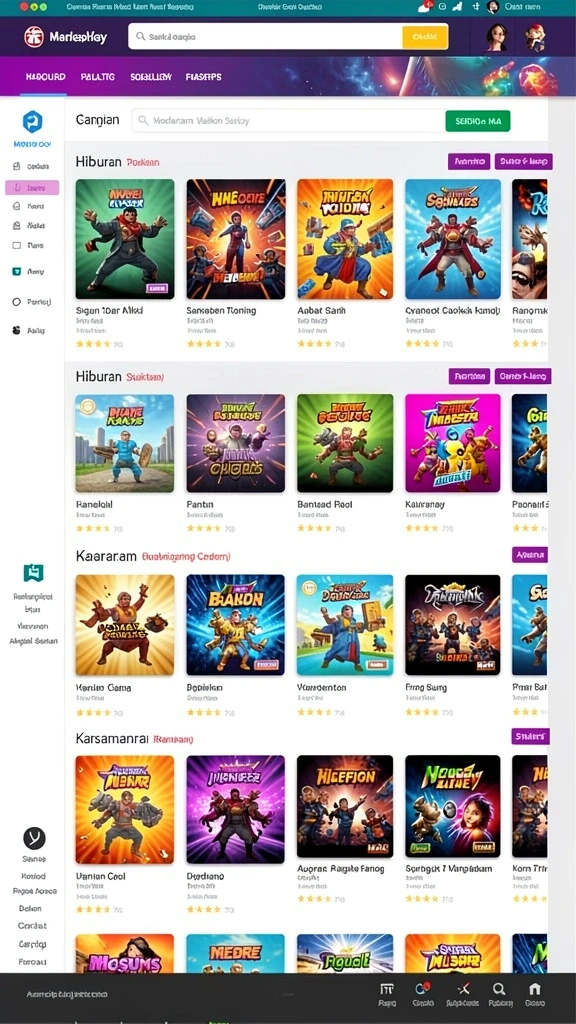 Screenshot menunjukkan tampilan grafik yang memukau dalam game.