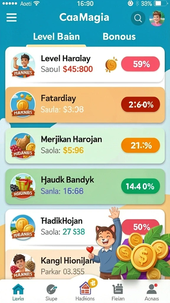 Tampilan menu utama yang sederhana dan intuitif.