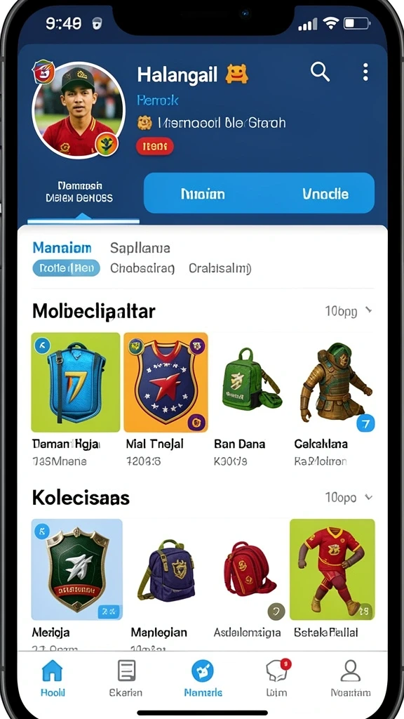 Screenshot V87: Menampilkan pilihan karakter yang menarik.